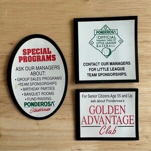 Ponderosa steakhouse refrigerator magnets
